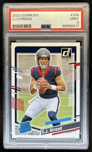 2023 Panini Donruss C.J. Stroud RC Rated #339 Texans PSA 9 Rookie