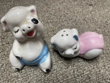 vintage Pigs ceramic salt and pepper shakers