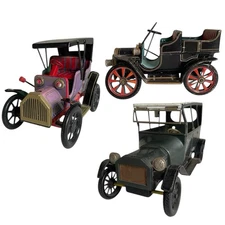 3 Vintage 1950’s MT Modern Toys Japan Old-Timer Lever Action Tin Cars