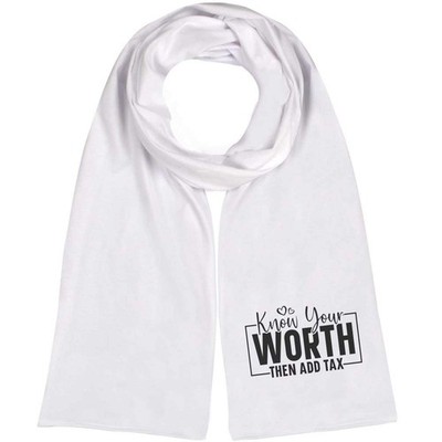 ''Know Your Worth Then Add Tax Funny Text'' leichter Schal/Halstuch (SC00036031)