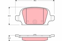 Bremsscheiben-BremsbeläGe-Kit TRW Automotive GDB1412 FüR OE 16 05 085