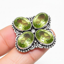 Peridot Gemstone Handmade 925 Sterling Silver Jewelry All Size Ring For Gift