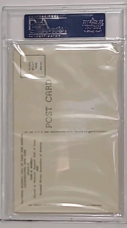 Carl Hubbell Signed Hall Of Fame Plaque PSA/DNA Post Card HOF Giants Autographed - Image 2 of 4