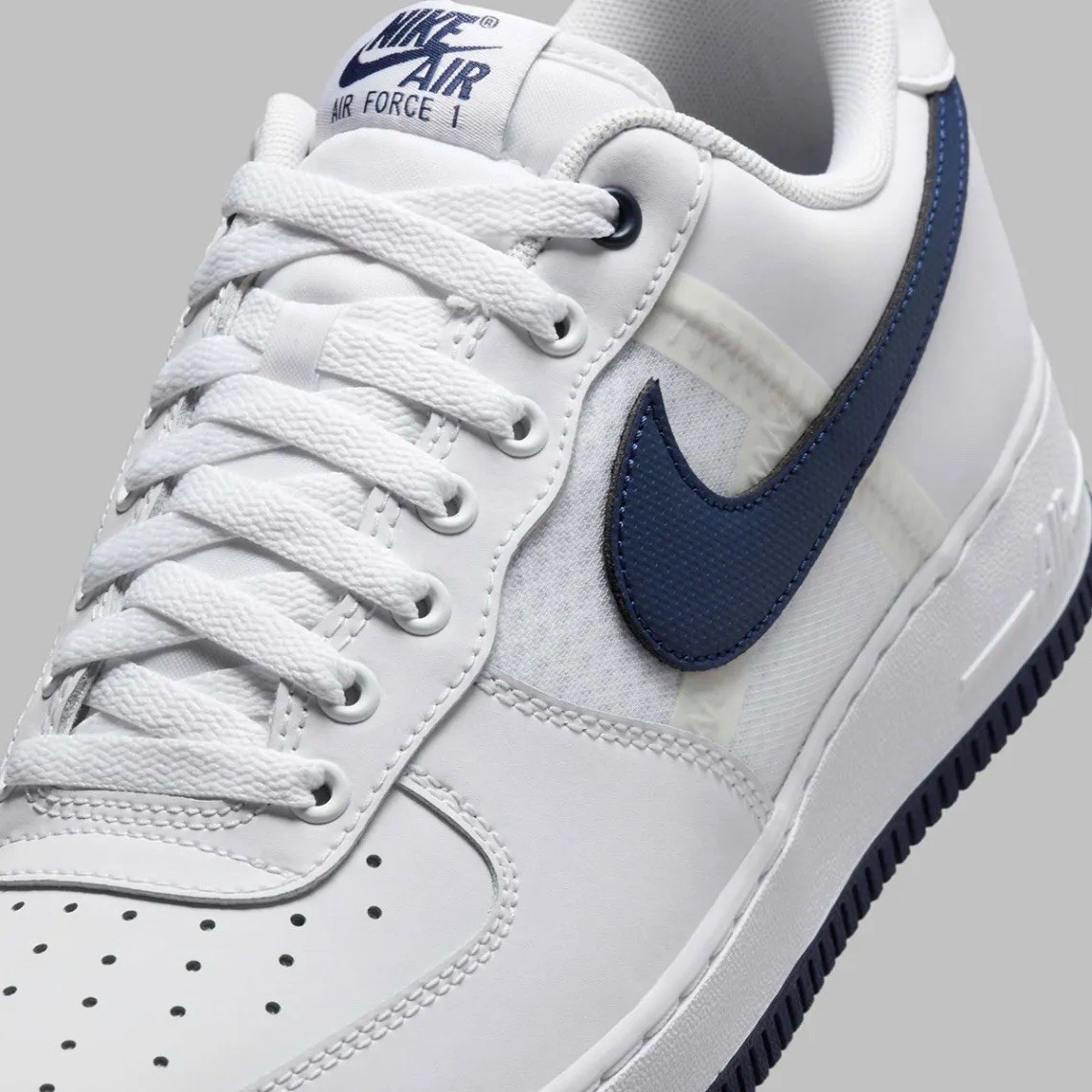 Nike Air Force 1 '07 LV8 White Midnight Navy Sneakers IH4462-100