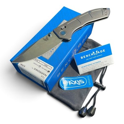 Benchmade 748 Narrows Titanium M390 Drop Point USA Made NIB Axis Lock - Bundles!