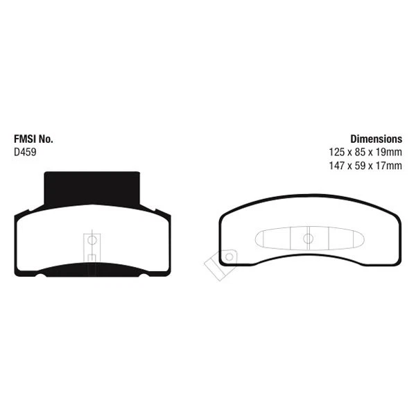 For Dodge Ram 3500 1994-1999 EBC DP41268R Yellowstuff Front Brake Pads Foto 2 de 3