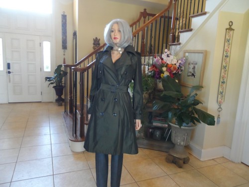 Military Green Trench Coat Size 