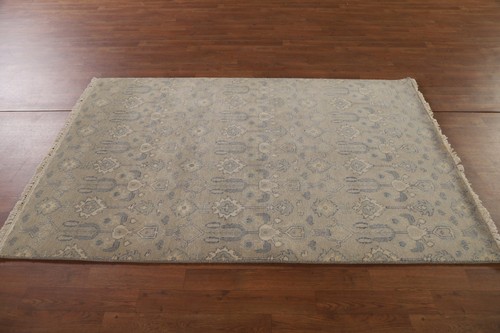 Art & Craft Transitional Rug 4x6 Hand-knotted Wool Oriental Carpet - Picture 9 of 12