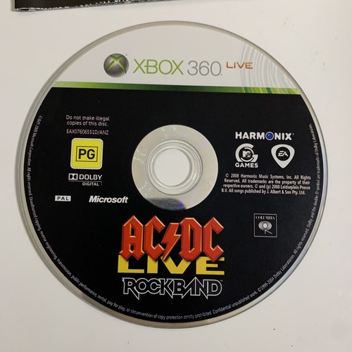 AC/DC Live Rock Band Microsoft Xbox 360 PAL 2008 Game - Picture 4 of 5