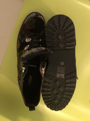 stiefelletten/hohe schuhe damenschuhe gr. 40 gebraucht dunkei bunt samt - Bild 4 von 5