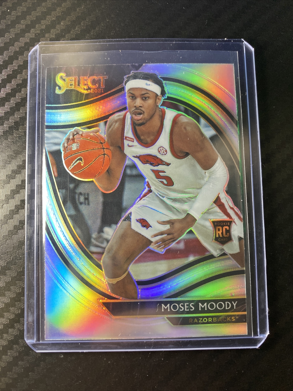 2021 Panini Select Courtside Silver Prizm Rookie SP Moses Moody Warriors RC