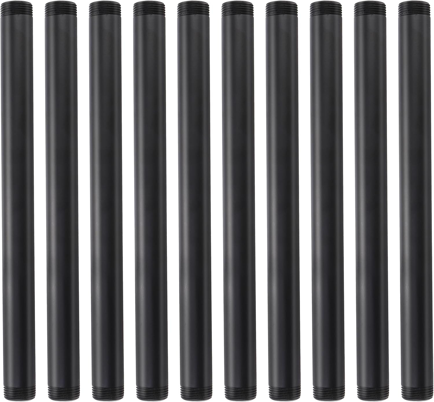 Hiceeden 10 Pack 3/4 Inches X 12 Inches Black Pipe Fittings, Industrial Iron Pip