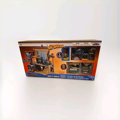 Spider-Man Daily Bugle Nano Scene Metalfigs City Playset 10 Figures NEW