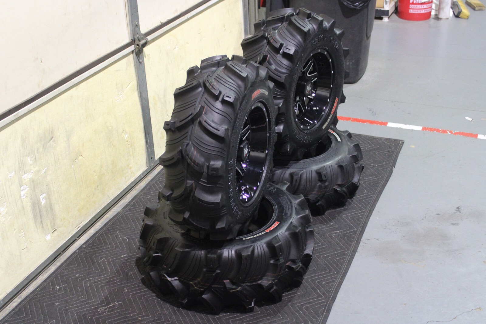 SUZUKI KING QUAD 500 25" EXECUTIONER ATV TIRE & HL4 WHEEL KIT IRS1CA eBay