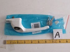 NEW ESPAGNOLETTE WINDOW HANDLE OFFSET LOCKING LEFT HAND, WHITE, CAST ALLOY METAL