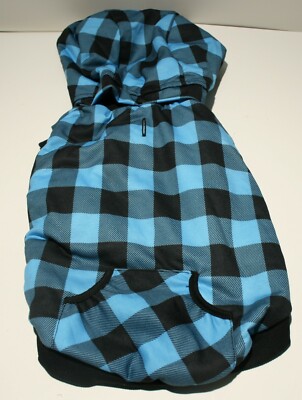 Asenku Dog Jacket Coat Clothes MEDIUM Plush Lined Paid Removable Hood 14'' Back