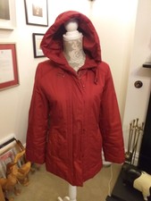 Frank Eden Red Hooded Raincoat. Size 10