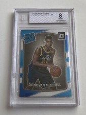 DONOVAN MITCHELL 2017-18 Donruss Optic Rated Rookie RC Card #188 - BGS 8. rookie card picture