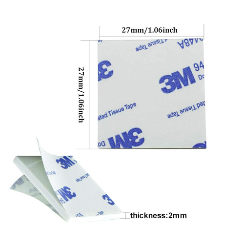 100Pieces 3M Double Sided Foam Tape Square Strong Pad,27 × 27Mm Heavy Duty Mount - 第 2/12 張圖片