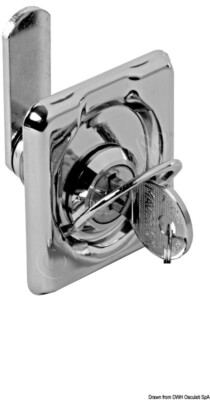 OSCULATI Drehverschlußriegel m. Türdrücker 50x55 mm