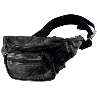 black studded fanny pack