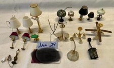 17 Doll House Miniature Lamp Lighting Tiffany Style, Glass Hand Painted 1 /12