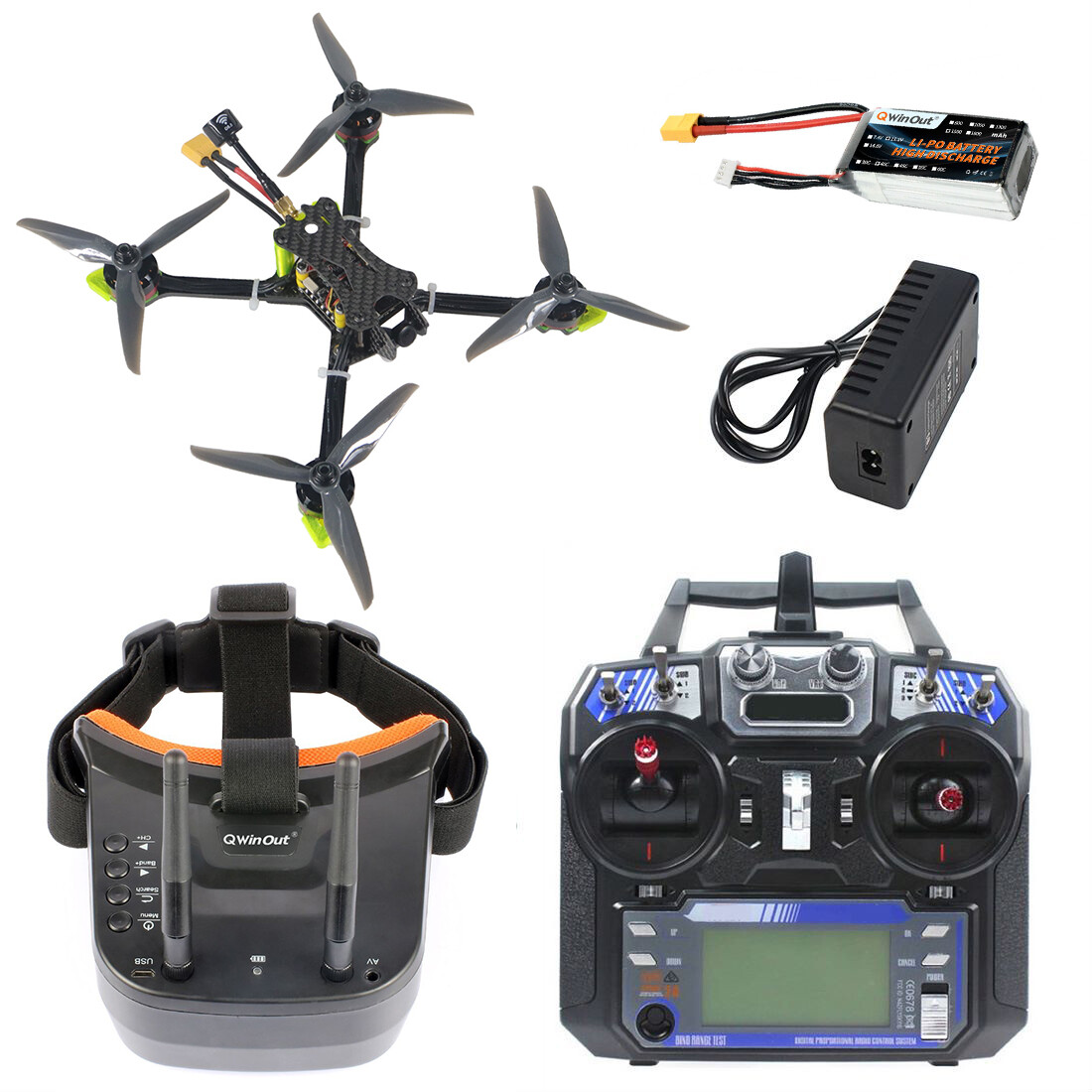 X220 5inch Racing Crossover Machine FPV Dron 2-4s ESC 1200TVL