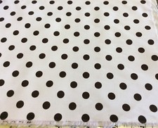FABRIC FINDERS 415 PALE PINK WITH 1/4" BROWN POLKA DOTS--58"W-- BY THE YARD