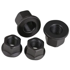 Hex Flange Lock Nuts Self Locking Black M10 M12 M14 M16 M18 M20 M22 M24 M27 M30