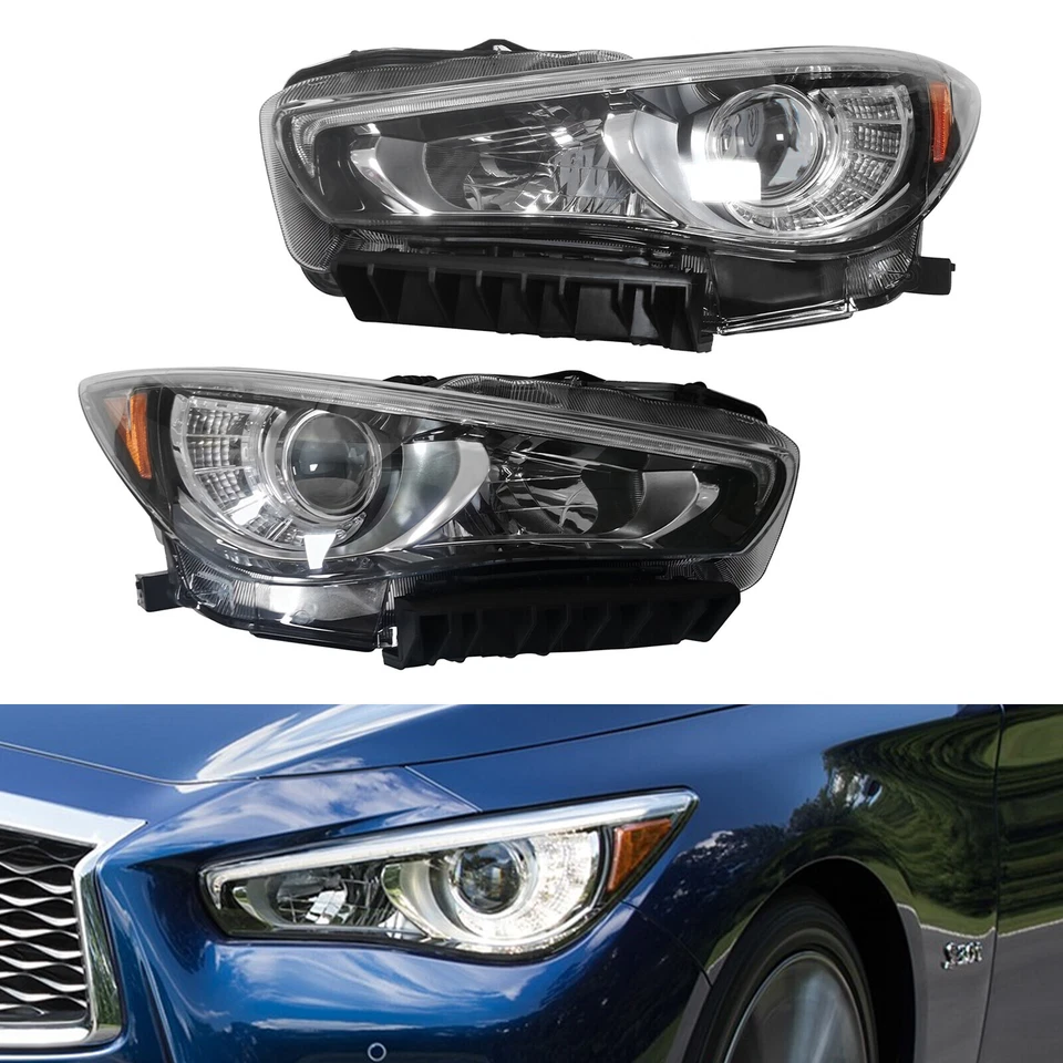 For 2014-2022 Infiniti Q50 LED Headlight Assembly Left Driver Side W/O AFS - Image 3 of 4