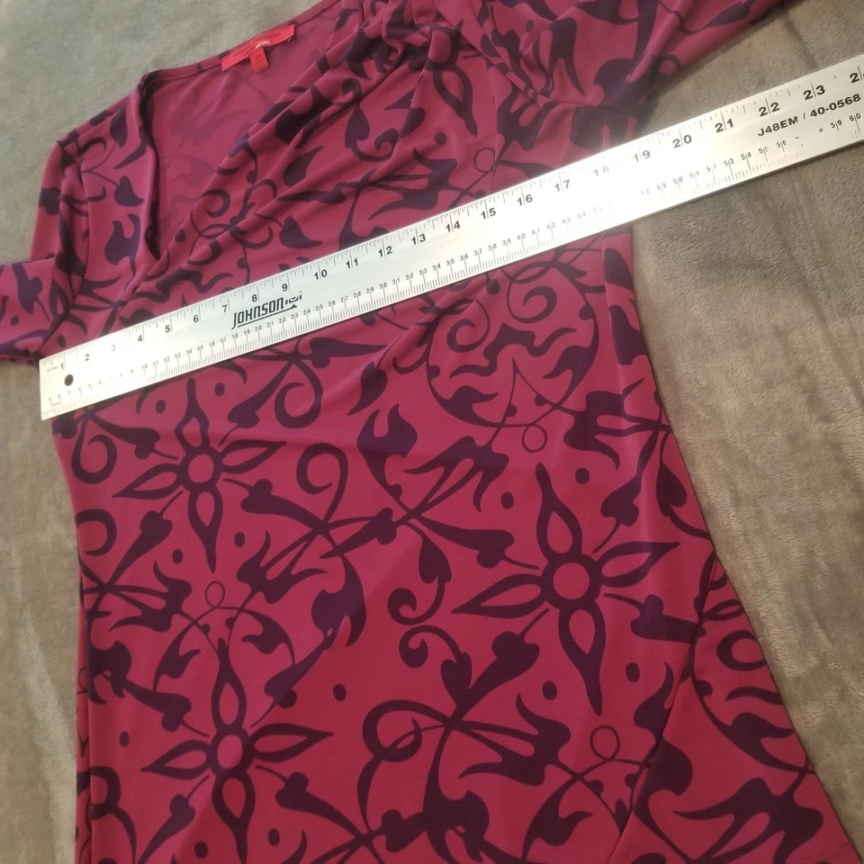 Blusa Narciso Rodriguez Top Mujer Mangas Medianas Largas Cuello Asimétrico Púrpura Foto 4 de 4