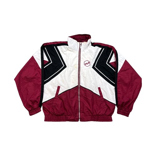 FILA Tennis BNP Paribas Open Full-Zip White Windbreaker Jacket SZ