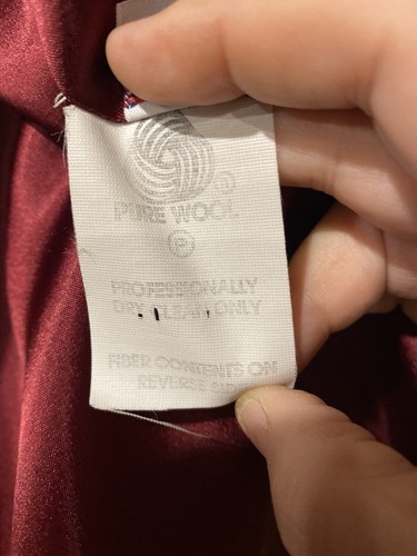 AUTHENTIC mackintosh VESTCOAT - GREY / RED - 100% WOOL COAT - Size 12/14 - Picture 9 of 11