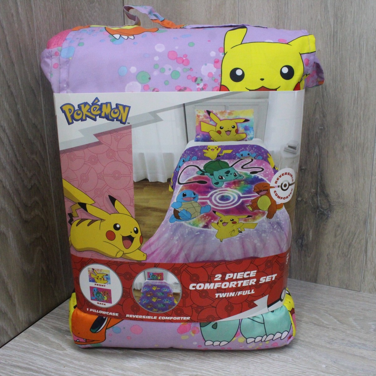 Kids Bedding Set 4-Piece Pokemon Full Size Sheet Set