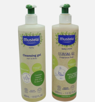 Mustela Organic Cleansing Gel (1-Family Hair & Body - 1-baby child) 400 ml.