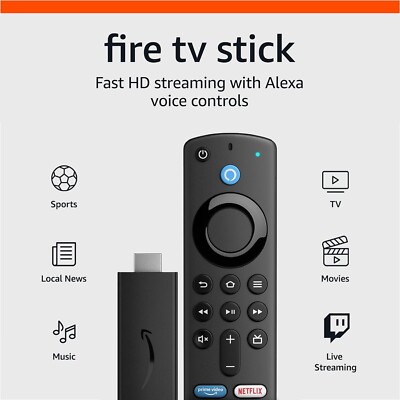 Fireスティック Amazon Fire TV Stick (3rd Gen) with Alexa Voice Remote - HD
