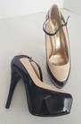 SOLE OBSESSION PLATFORM HEELS Sz 10 6" *HOT* 2" PLATFORM 2 TONE — photo 1