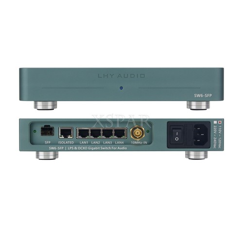 LHY Audio SW6-SFP 6-Port Hifi Audio Ethernet Switch DC Powered with SC-Cut OCXO - Bild 2 von 6