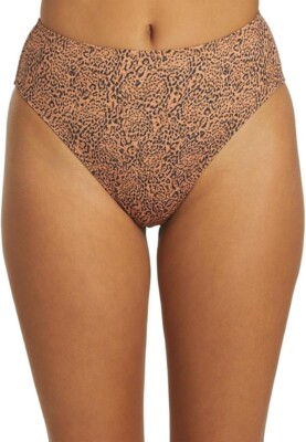 Billabong L17518 Toffee Hidden Shore High Maui Bikini Bottoms Size M