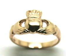 10ct 10k Solid Rose Gold Claddagh Celtic Friendship Ring In Your Size