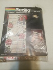 Bucilla 1989 Jeweled Calendar Kit 82498 12 x 26 Fast Free Shipping NIP Vintage