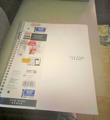 #ad #ad Mead Five Star notebook 1 Subject College Ruled 100 Sheets White Cover $6.99