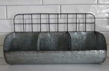 Large Galvanized Storage/Display Bins Wall/Counter ~Primitive Country Farmhouse