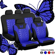 4/9PCS Universal Car Seat Cover Set 3D Butterfly Front Rear Auto Seat Protector