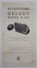 Ricevitore Geloso Super G-503. 5 valvole... 4 gamme d'onda. Circa 1948 ( Radio )