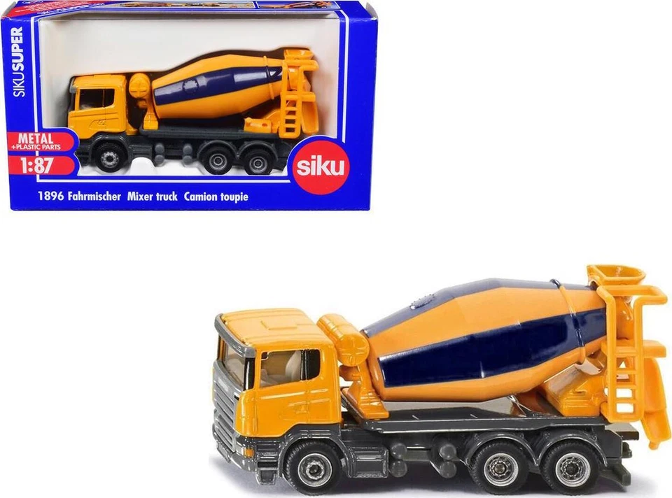 Caminhão misturador Scania amarelo modelo fundido 1/87 (HO) por Siku - Imagem 2 de 4