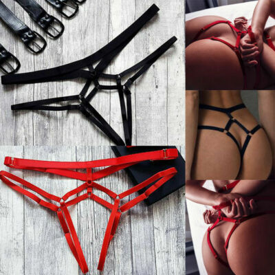 Sexy-Dessous-Damen-Schrittbandage-Tangas-Höschen-G-String-Unterwäsche