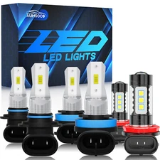 For Toyota Camry 2007-2014 LED HEADLIGHT HIGH LOW BEAM & FOG LIGHT Bulbs Kit A+