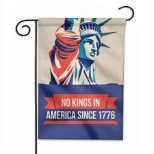No Kings In America Funny Quote House Flag Garden Flag Political Flag Gift