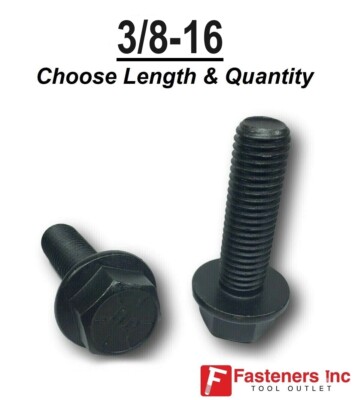3/8-16 Grade 8 Flange Frame Bolt Black Phosphate & Oil (All Sizes & Qty's) 3/8''